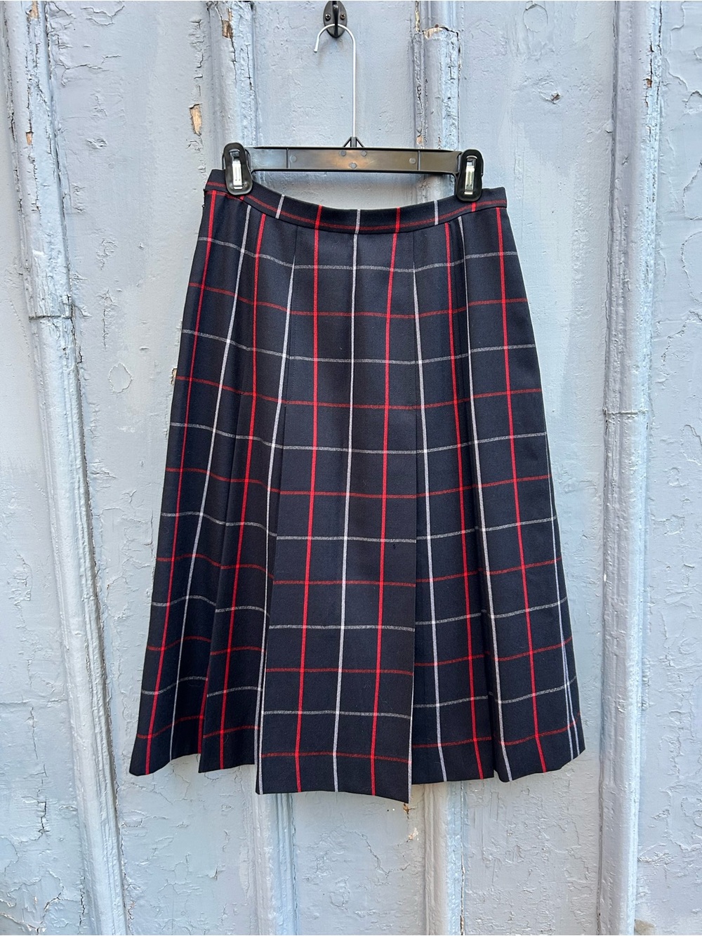 Burberrys vintage plaid wool kilt, Approx Size 6
